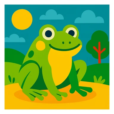 Frog sticker