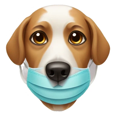 Dog with face mask  sticker