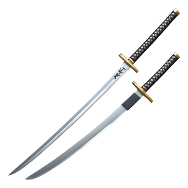 Famous Katana, full length chinese names on blade. sticker