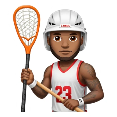 LeBron playing lacrosse  sticker