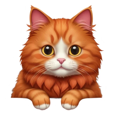 Red cat in car  sticker