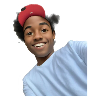 cool boy with afro sticker