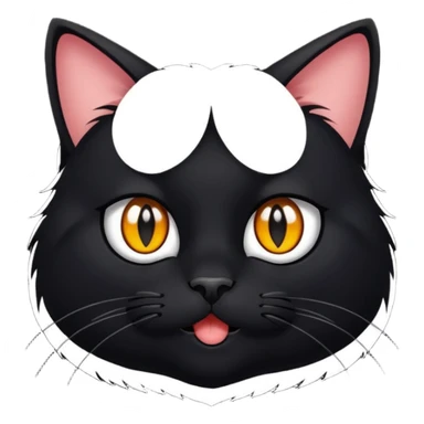 Black cat with this expression🤨 sticker