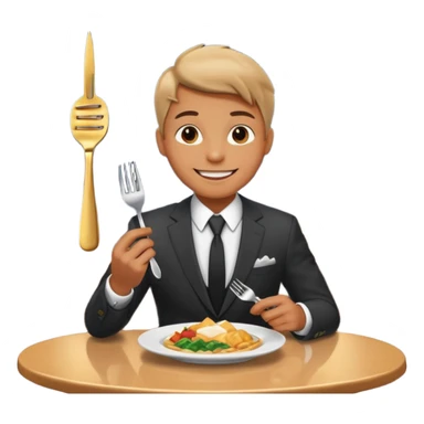 someone who eats in restaurants high above the city with the city on the background
 sticker