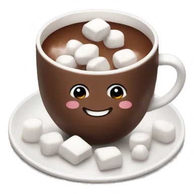 Warm chocolate with marshmallows  sticker