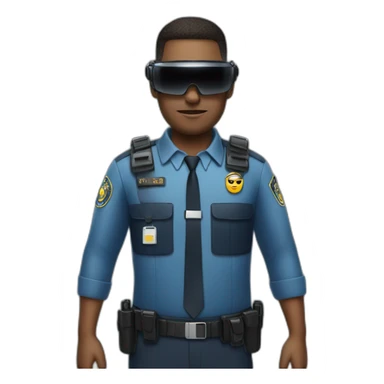 SECURITY GUARD WITH VR GLASSES sticker