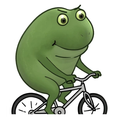 egg plant riding bike  sticker