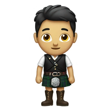 Person wearing a kilt sticker