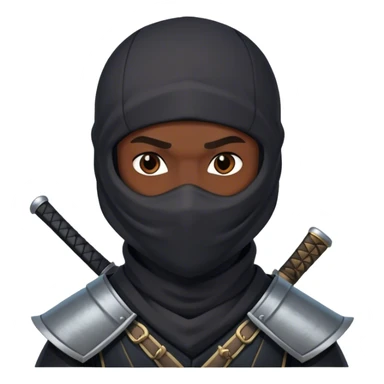 The ninja emoji combined with an european Knight  sticker