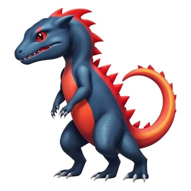 Colorful Dark Shiny Exotic Salandit-Charmeleon-Quilava-Fakémon-hybrid-creature (full body)  sticker