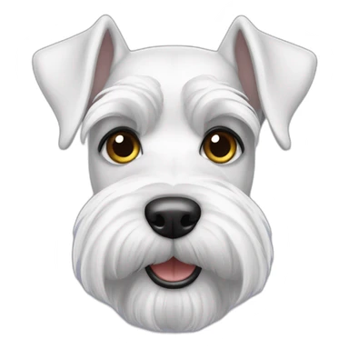 White Schnauzer sticker