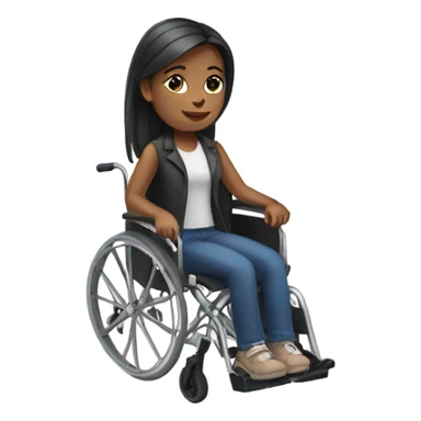 Girl in wheelchair  sticker
