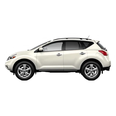 2013 white nissan murano with black interior side view sticker