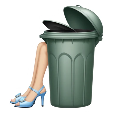 Cendrillon avec des chaussures en forme de poubelle  sticker