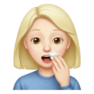 Sniffling snotty happy creepy face sticker