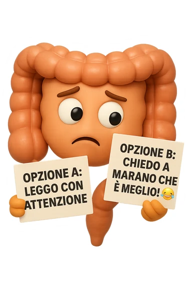 SU QUESTO STILE FAI UN EMOJI STILE IPHONE 3D DI UN INTESTINO CHE HA nella mano destra "OPZIONE A: LEGGO CON ATTENZIONE" E NELLA MANO SINISTRA" OPZIONE B: CHIEDO A MARANO CHE è MEGLIO! (METTICI UNO SMILE CON RISATE QUI)", FAGLI UN ESPRESSIONE CONFUSA MENTRE GUARDA L'OPZIONE A E FALLO MOLTO REALISTICO IN 3D sticker
