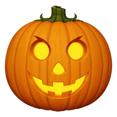 Jack-o’-Lantern – Carved pumpkin with glowing face sticker