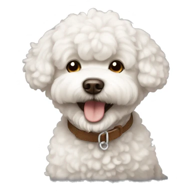 brown bichon dog happy sticker