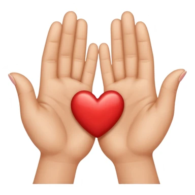 Corazón uniendo los dedos corazon y pulgar entre dos manos sticker