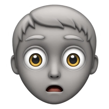 mix these two emojis 🗿😱 sticker