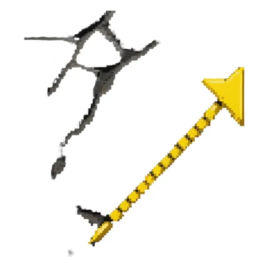 bright yellow arrow painted on stone, Camino de Santiago marker sticker