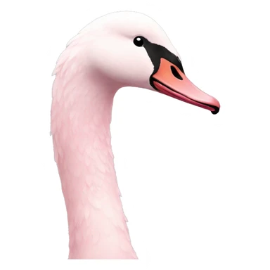 pastel pink swan sticker