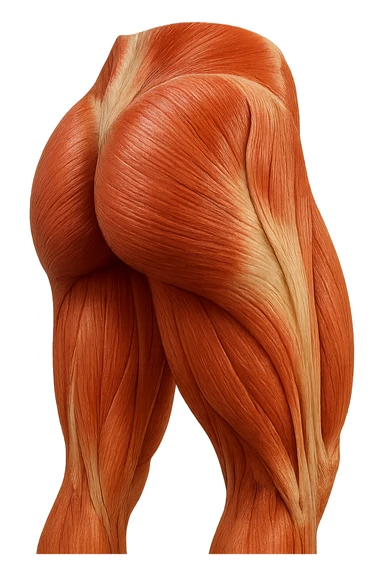 glutei gruppo muscolare iperrealistico 4k sticker