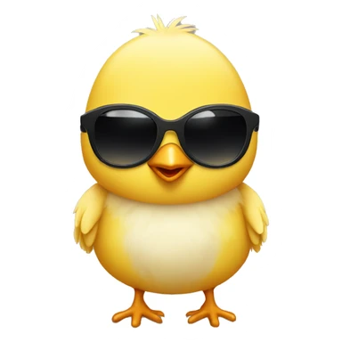 A little chick with sunglasses sticker