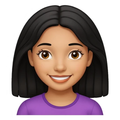 hispanic children girl with black hair sticker