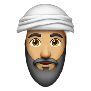 arab with long beard and arab kostume  sticker