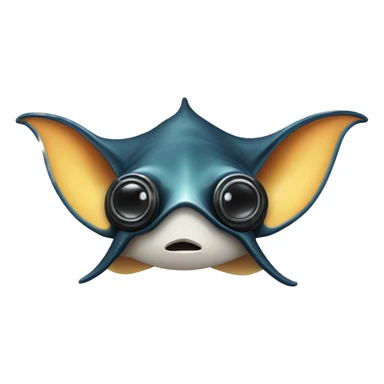 Manta ray with gaming headset sticker