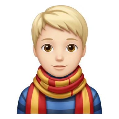 Character with striped Scarf sticker
