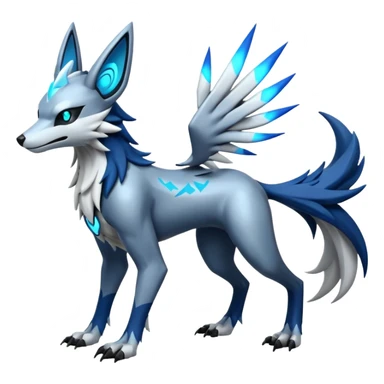 Futuristic Mightyena-Silvally-Fakémon-hybrid-creature (full body)  sticker
