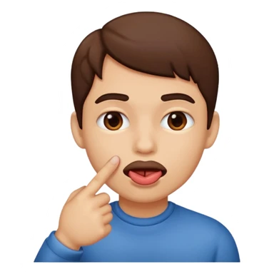 Labio con dedo mordiendo  sticker