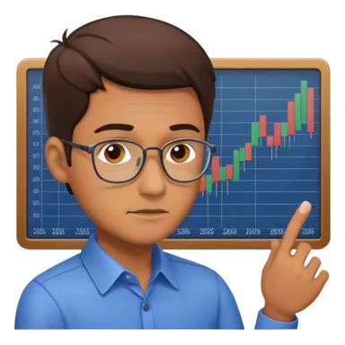 man investing sticker