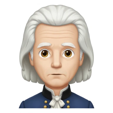 founding father with white hair sticker