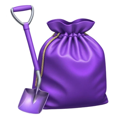 Emoji de una bolsa de tussi y una palita  sticker