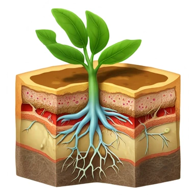 Plant cross section sticker