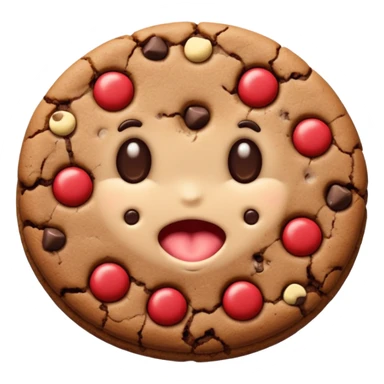 chocolate cookie one bite sticker
