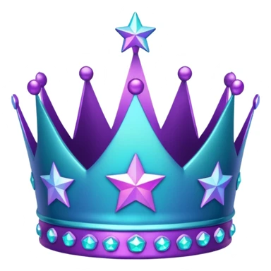 glitter Feeling purple cian crown shine star sticker