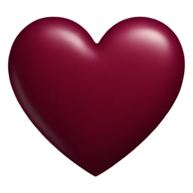 Single burgundy heart sticker