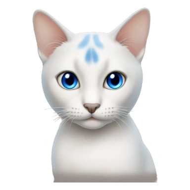 thai cat with blue eyes sticker