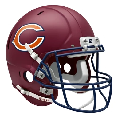 The Washington commanders football helmet and the Chicago Bears football helmet facing each other sticker