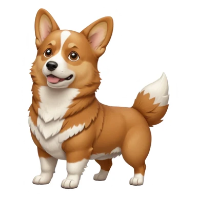 Fearsome corgi in battle sticker