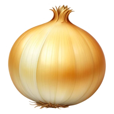 Cinematic crisp white onion, slightly peeled to reveal smooth layers, warm golden tones, rustic and fresh, soft glowing highlights. sticker