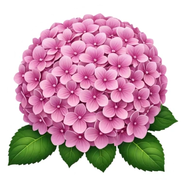super realistic pink hydrangeas sticker