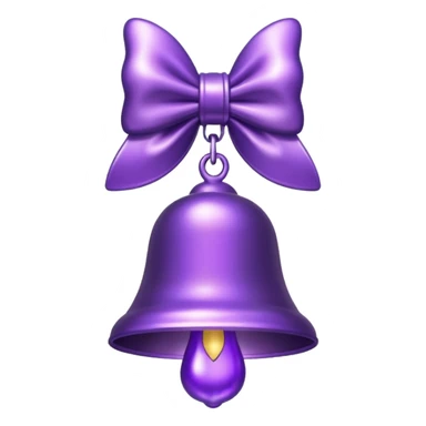glitter purple bell sticker