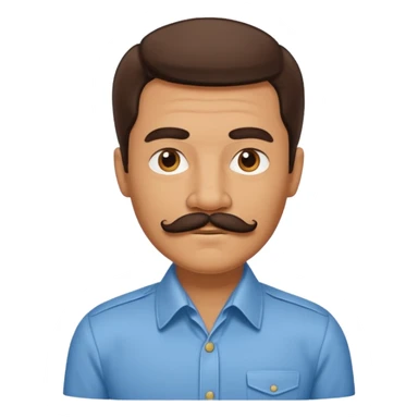 Retro 70s man face sticker