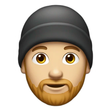 white-young-man-with-no-hair-and-long-brown-thick-beard-with-a-black-beanie-hat sticker