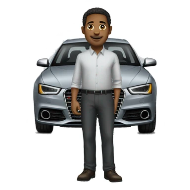 Man with Audi  sticker